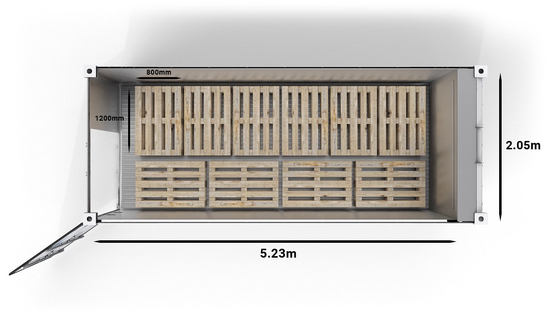 10 europaliet v 20-stopovom UltraFreezer