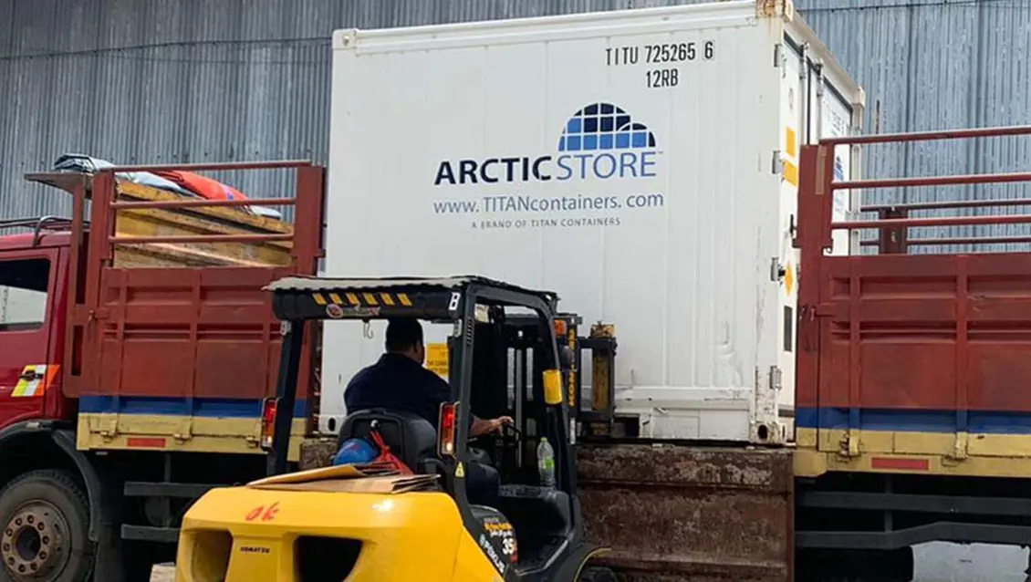10-stopový chladiaci kontajner ArcticStore – prenájom chladiaceho skladu