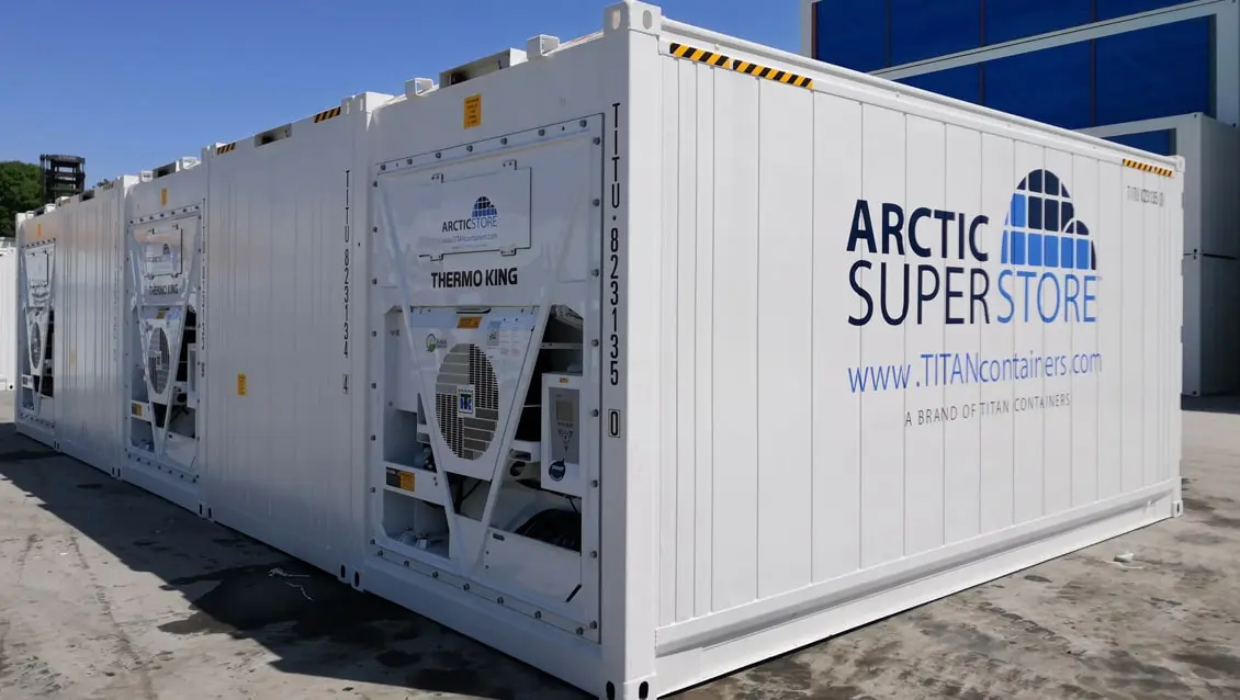 20-stopové modulárne chladiace kontajnery Arctic SuperStore na prenájom