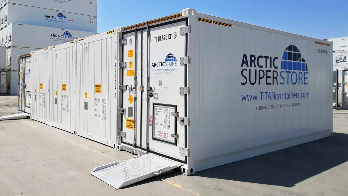 20-stopové modulárne chladiace kontajnery Arctic SuperStore na prenájom