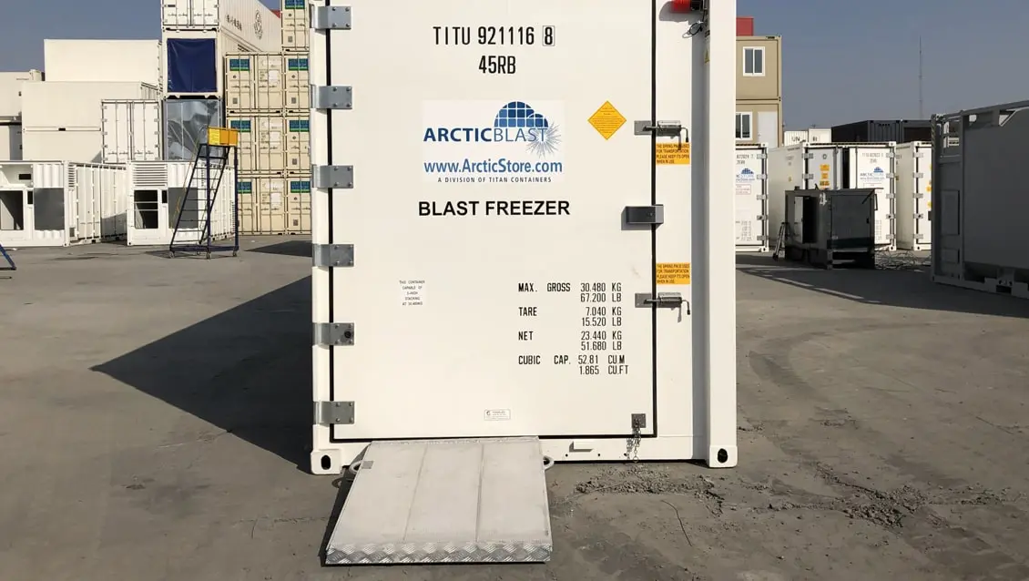 20-stopový kontajner ArcticBlast Rapid Chilling – chladiaci skladovací kontajner