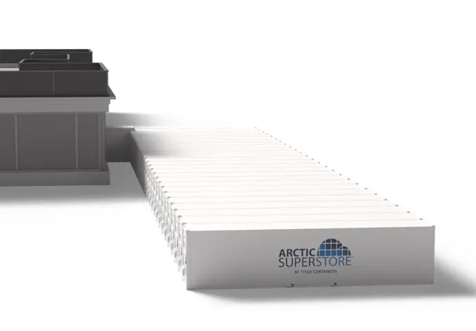 Arctic SuperStore Bočný pohľad so zatvorenými klapkami