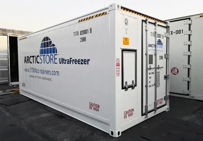 Mraziarenský sklad Arctic Ultrafreezer – Veľmi nízke teploty – Kontajnery na prenájom