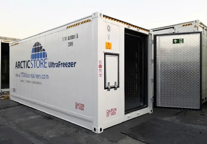 Mraziarenský sklad Arctic Ultrafreezer – Veľmi nízke teploty – Kontajnery na prenájom
