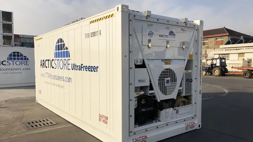 Chladiarenský sklad Arctic UltraFreezer s veľmi nízkou teplotou – Chladiace kontajnery na prenájom