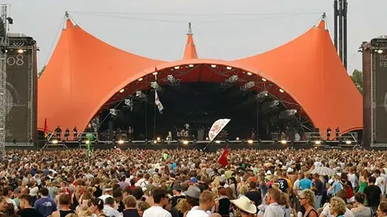 Festival Roskilde – chladiaci sklad. Chladiarenské kontajnery