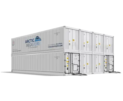 Arctic MegaStore vysokokapacitné modulárne riešenie chladeného skladovania od TITAN Containers.