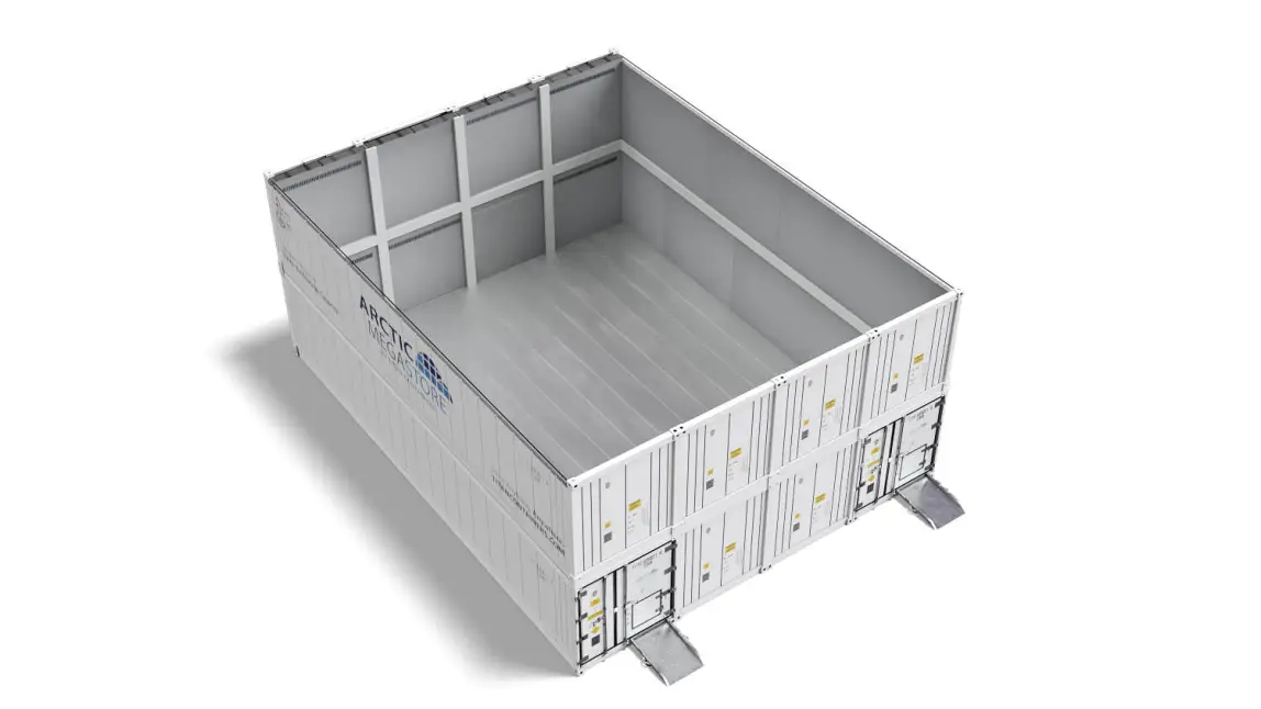 Arctic MegaStore vysokokapacitné modulárne riešenie chladeného skladovania od TITAN Containers.
